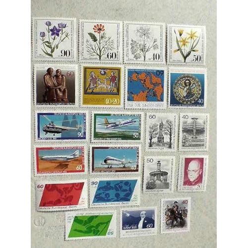  Повний річний набір поштових марок Німеччина Західний Берлін 1980 рік **