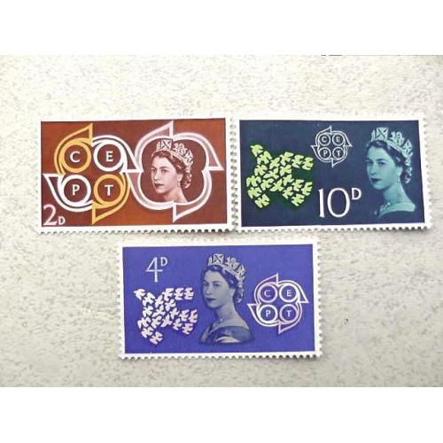  Серія поштових марок Англія Велика Британія " Європа СЕРТ " 1961 рік **