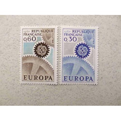 Серія поштових марок Франція " Європа СЕРТ " 1967 рік **