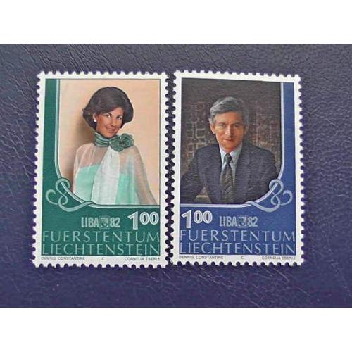 Серія поштових марок Ліхтенштейн " Княжа родина " 1982 рік ** 