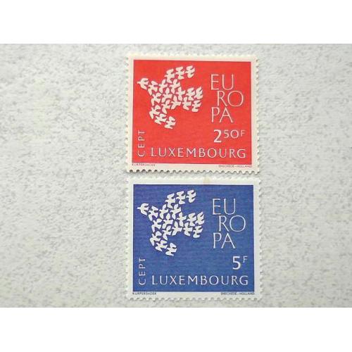  Серія поштових марок Люксембург " Європа СЕРТ " 1961 рік **