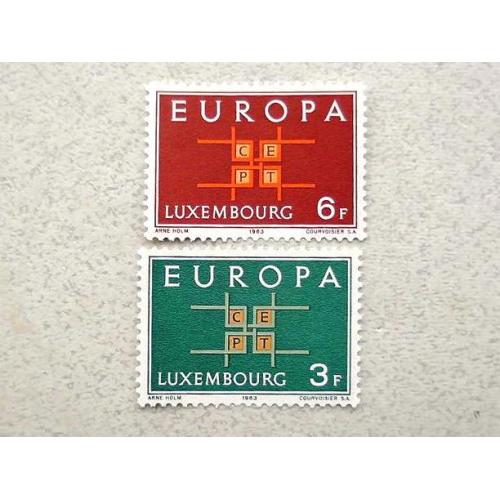   Серія поштових марок Люксембург " Європа СЕРТ "  1963 рік **