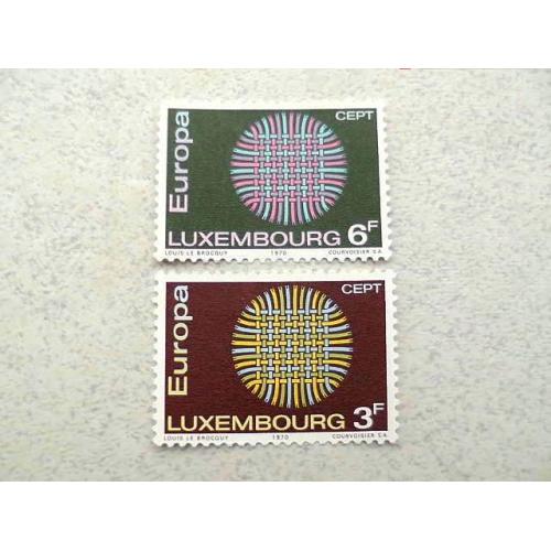  Серія поштових марок Люксембург " Європа СЕРТ " 1970 рік **