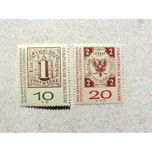 Серія поштових марок Німеччина ФРН 1959 рік ** 