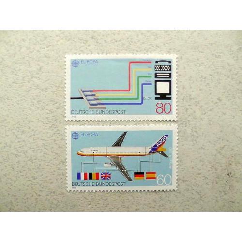  Серія поштових марок Німеччина ФРН " Авіація " 1988 рік **