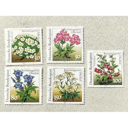  Серія поштових марок Німеччина ФРН " Флора " 1991 рік **