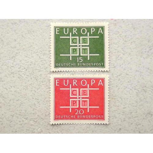 Серія поштових марок Німеччина ФРН " Європа СЕРТ " 1963 рік **