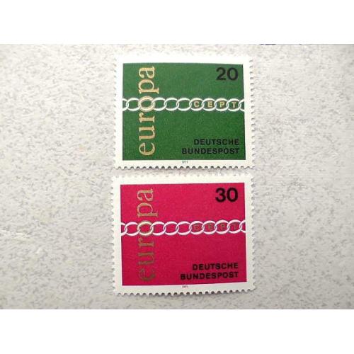  Серія поштових марок Німеччина ФРН " Європа СЕРТ " 1971 рік **