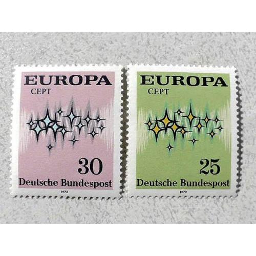  Серія поштових марок Німеччина ФРН " Європа СЕРТ " 1972 рік **