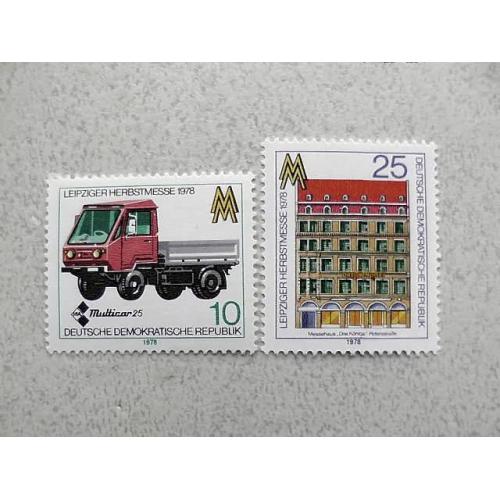  Серія поштових марок Німеччина НДР " Техніка Архітектура " 1978 рік **