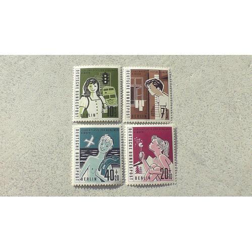  Серія поштових марок Німеччина Західний Берлін 1960 рік **