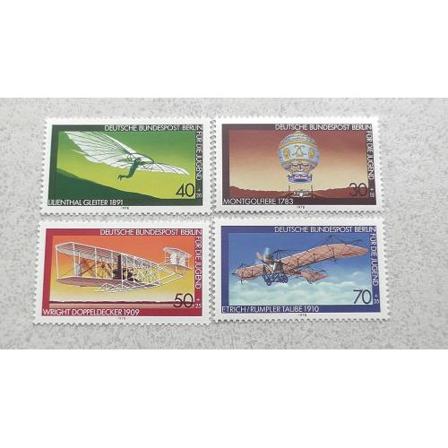  Серія поштових марок Німеччина Західний Берлін " Авіація " 1978 рік **