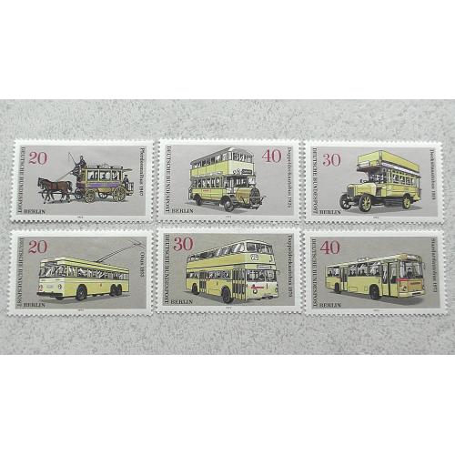  Серія поштових марок Німеччина Західний Берлін " Авто Транспорт " 1973 рік **