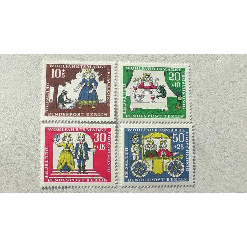  Серія поштових марок Німеччина Західний Берлін " Казки братів Грім " 1966 рік **