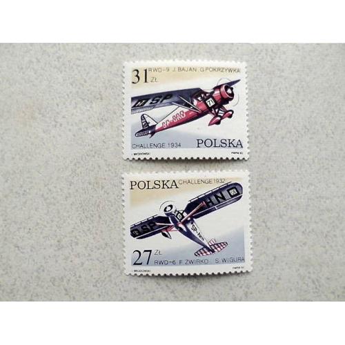  Серія поштових марок Польща " Авіація " 1982 рік **