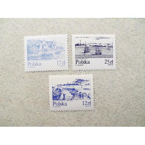 Серія поштових марок Польща " Кораблі " 1982 рік