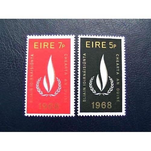 Серія поштових марок Ірландія " Міжнародний рік прав людини " 1968 рік ** 