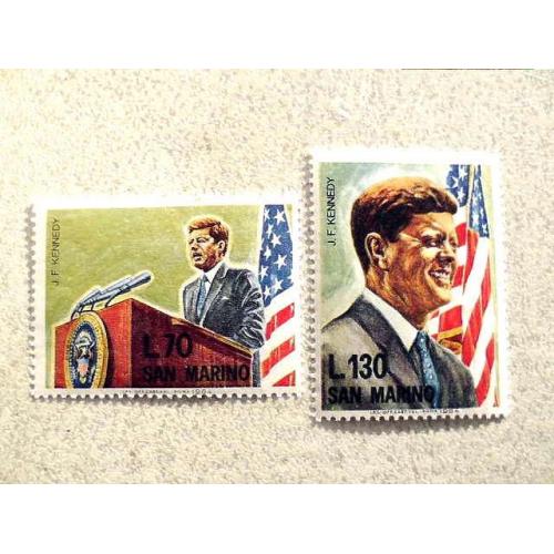  Серія поштових марок Сан-Марино " Джон Кеннеді " 1964 рік **