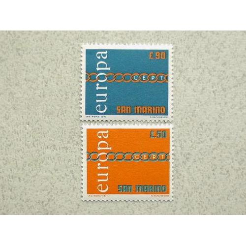 Серія поштових марок Сан-Марино " Європа СЕРТ " 1971 рік ** 
