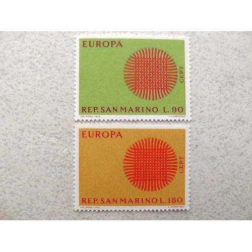Серія поштових марок Сан-Марино " Європа СЕРТ " 1970 рік **