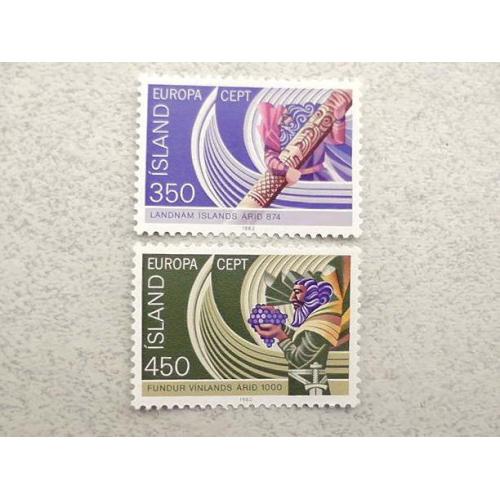  Серія поштових марок Ісландія " Єропа СЕРТ " 1982 рік **