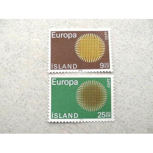  Серія поштових марок Ісландія " Європа СЕРТ " 1970 рік **