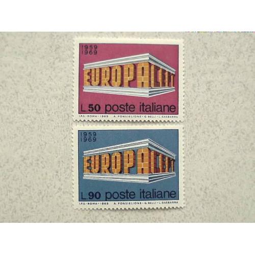  Серія поштових марок Італія " Єропа СЕРТ " 1969 рік **