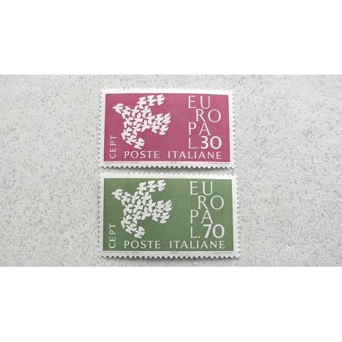 Серія поштових марок Італія " Європа СЕРТ " 1961 рік **