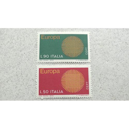  Серія поштових марок Італія " Європа СЕРТ " 1970 рік **