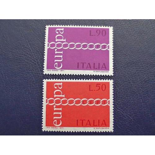  Серія поштових марок Італія " Європа СЕРТ " 1971 рік **