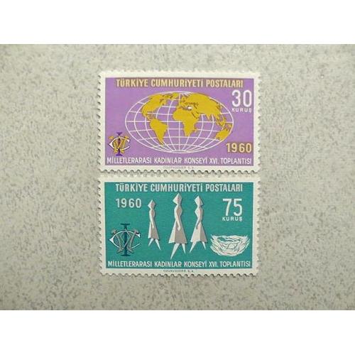  Серія поштових марок Туреччина 1960 рік **