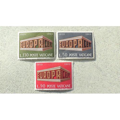  Серія поштових марок Ватикан " Європа СЕРТ " 1969 рік **