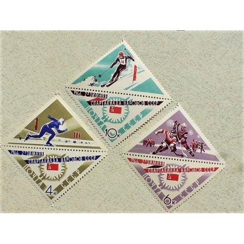  Серія поштових марок з прикріпленою етикеткою " Спорт " 1966 рік