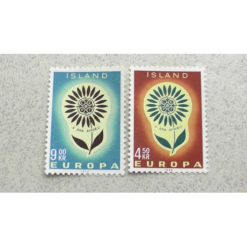  Серія поштовиї марок Ісландія " Європа СЕРТ " 1964 рік **