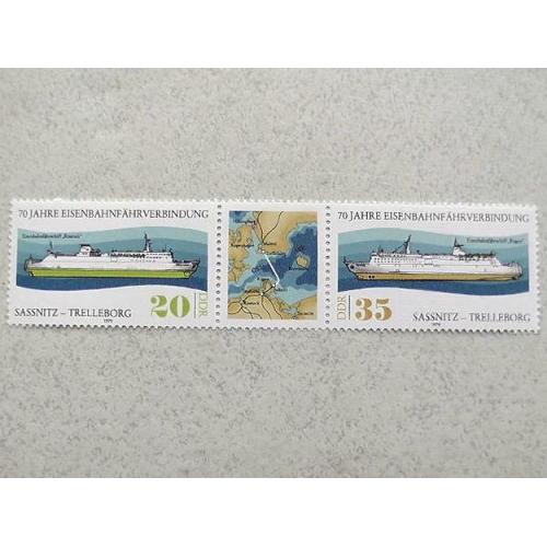  Зчіпка з купоном поштових марок Польща " Флот " 1979 рік **