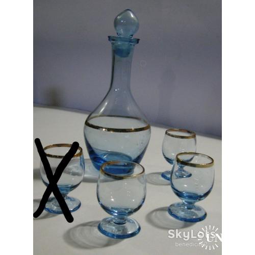 Графин для водки 3 рюмки начало 20 века Раритет !!!