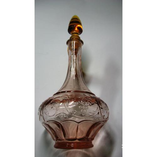 Кувшин Графин для вина водки коньяка марганцевое стекло СССР прекрасное состояние !!!