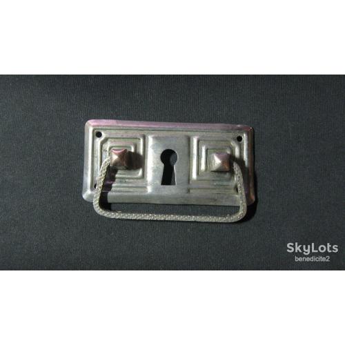 Старинная мебельная накладка с клеймом на старинный сундук комод