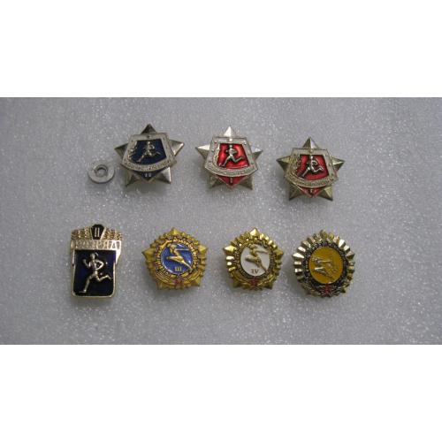 Значки спортивные разрядные Воин-спортсмен Готов к труду и обороне СССР