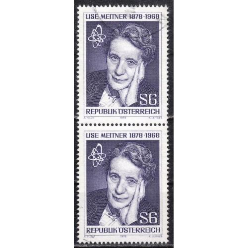 Австрия 1978 №1588 100 лет со дня рождения Лизы Майтнер, ядерного физика (пара)