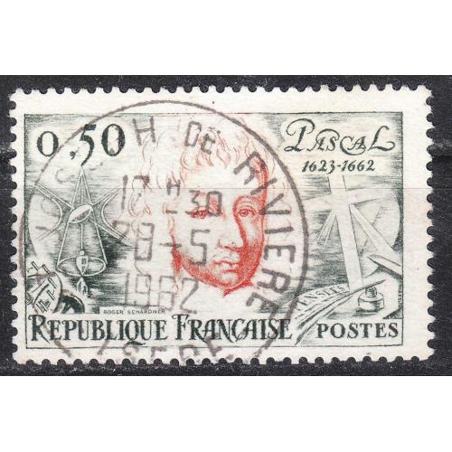 Франция 1962 №1398 300 лет со дня смерти Блеза Паскаля