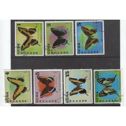 Куба 1972 № 1802-1808 Бабочки