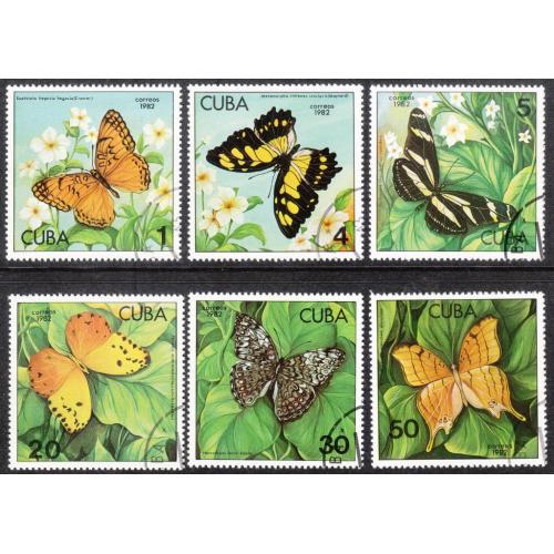 Куба 1982 № 2627-2632 Бабочки