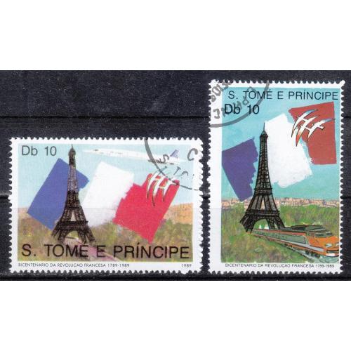 Сан Томе и Принсипи 1989 №1105, 1107 200 лет Французской революции