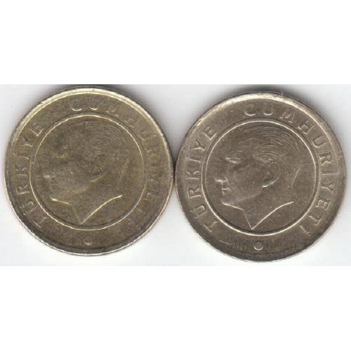 Турция 10 курушей 2015 (2 монеты)