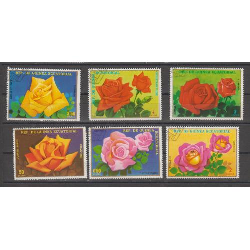 марки Екваторіальна Гвінея  квіти повна серия