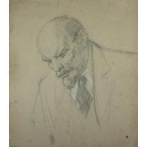 Малюнок рисунок "Ленін в роздумах (Ленин в раздумьях)" Нестеренко Б. Г. соцреалізм соцреализм