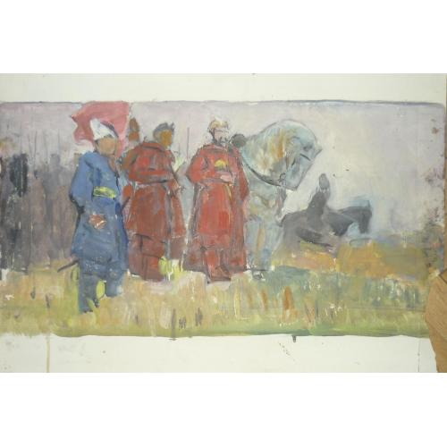 Картина "Червоні козаки (Красные казаки)" Нестеренко Б. Г. соцреалізм соцреализм