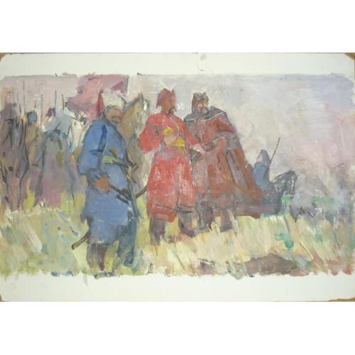 Картина "Козаки (Казаки)" Нестеренко Б. Г. соцреалізм соцреализм