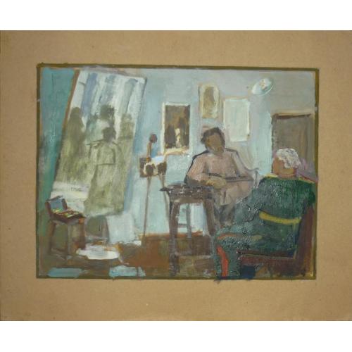 Картина "Замовник у майстерні (Заказчик в мастерской)" Нестеренко Б. Г.